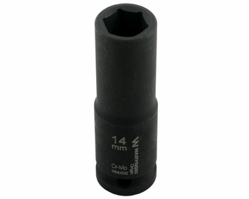 Nasadka udarowa sześciokątna długa 1/2". 14 mm. CrMo. DIN 3129. Waryński