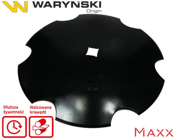 Talerz uzębiony Z-6 fi 460 otwór 30x30 stal borowa 3.2mm WARYŃSKI MAXX 1202030150 W-5197460/30
