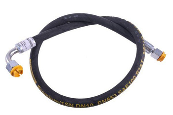 Przewód hydrauliczny gwint M18x1.5 prosta/90 stopni (kolanko) L-1000mm DN10-1SN (AK-10-1000; P11P12) 18.0MPa Waryński