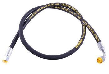 Przewód hydrauliczny gwint M18x1.5 prosta/90 stopni (kolanko) L-1500mm DN10-1SN (AK-10-1500; P11P12) 18.0MPa Waryński