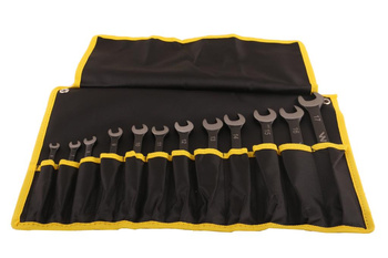 Zestaw kluczy płaskooczkowych w pokrowcu 12 szt rozmiary 6-17 w standardzie ASME B107-2010 Waryński