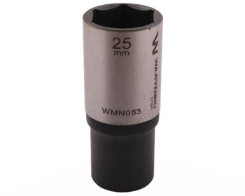 Nasadka sześciokątna 1/2". 25 mm. długa. CrV50BV30. DIN 3124. Waryński