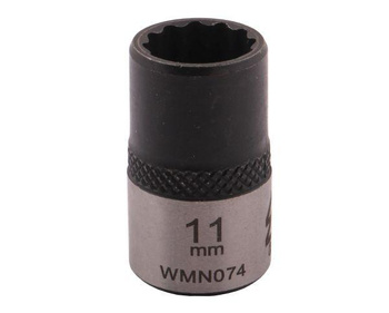 Nasadka dwunastokątna 3/8". 11 mm. CrV50BV30. DIN 3124. Waryński