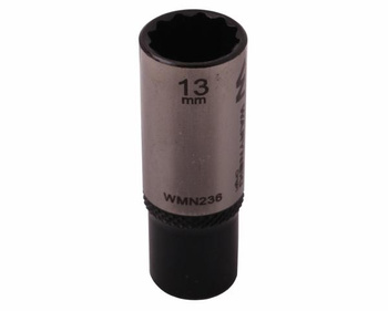 Nasadka dwunastokątna 1/4". 13 mm. długa. CrV50BV30. DIN 3124. Waryński