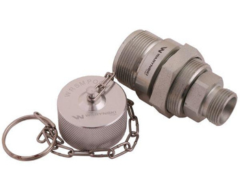 Komplet - zawór gniazdo M22x1.5 skręcane (50490020) z gwintowaną pokrywą/osłoną aluminiową Waryński