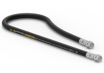 Przewód hydrauliczny gładki z uszczelnieniem - gwint M18x1.5 proste L-740mm DN10-1SN (AA-740/M18X1.5/18MPA; P11P11) 18MPa Waryński