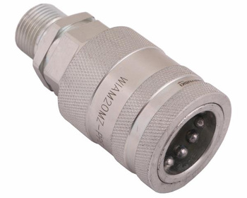 Szybkozłącze hydrauliczne gniazdo z eliminatorem ciśnienia M20x1.5 gwint zew. EURO PUSH-PULL (9100822G) (ISO 7241-A) Waryński