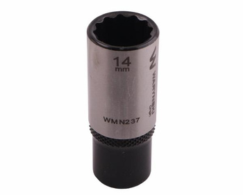 Nasadka dwunastokątna 1/4". 14 mm. długa. CrV50BV30. DIN 3124. Waryński