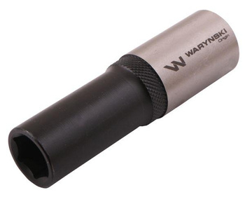 Nasadka sześciokątna 1/2". 15 mm. długa. CrV50BV30. DIN 3124. Waryński