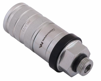 Szybkozłącze hydrauliczne zrywalne seria WIA3CV (3CFPV) 68 l/min gniazdo G3/4"UNF gwint zewnętrzny EURO PUSH-PULL (ISO 7241-A) Waryński