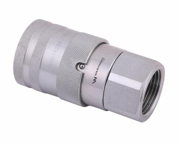 Szybkozłącze hydrauliczne suchoodcinające (rozmiar 3/4) gniazdo G1"BSP gwint wewnętrzny ISO16028 Waryński