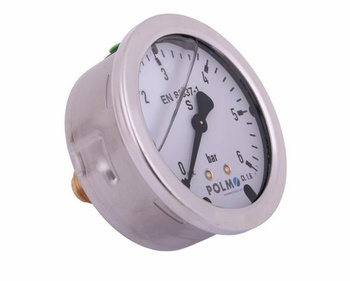 Manometr glicerynowy M63 0-6 bar tylne przyłącze G1/4" POLMO