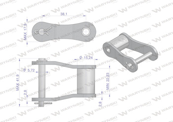 Półogniwo łańcucha S52 Waryński ( sprzedawane po 5 )