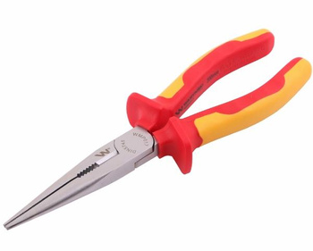 Szczypce izolowane, wydłużone proste 200 mm. VDE. Waryński