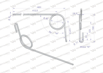 Palec zagarniający siewnika NORDSTEN 7000027706 Waryński