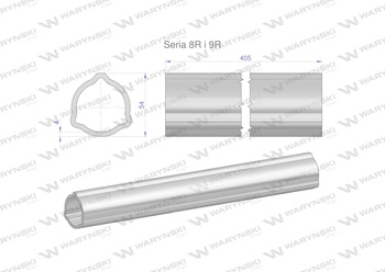 Rura wewnętrzna Seria 8R i 9R do wału 560 przegubowo-teleskopowego 54x5mm 405 mm WARYŃSKI