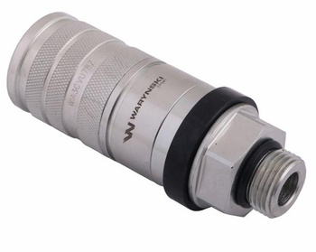 Szybkozłącze hydrauliczne zrywalne seria WIA3CV (3CFPV) 68 l/min gniazdo G7/8"UNF gwint zewnętrzny EURO PUSH-PULL (ISO 7241-A) Waryński