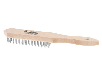 Szczotka druciana do rdzy STANDARD - drut stalowy / 3 rzędowa / TEGER