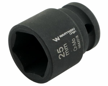 Nasadka udarowa sześciokątna 1/2". 25 mm. CrMo. DIN 3129. Waryński