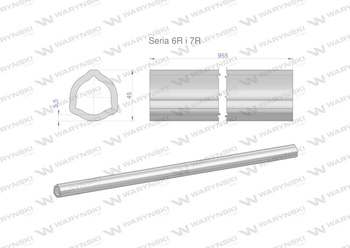 Rura wewnętrzna Seria 6R i 7R do wału 1110 przegubowo-teleskopowego 45x5.5mm 955 mm WARYŃSKI