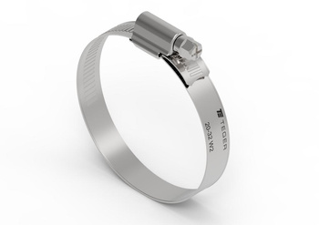 Opaska zaciskowa wzmocniona 20-32 ślimakowa (obejma W2 - stal nierdzewna) szerkość 12mm (blister) TEGER ( sprzedawane po 8 )