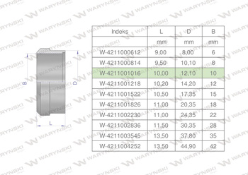 Pierścień zacinający hydrauliczny (DPR10L/S) 10L/10S Waryński ( sprzedawane po 20 )