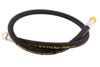 Przewód hydrauliczny 275 bar gwint M22x1.5 proste L-1300mm DN12-2SN (AB-13-1300; P11P21)  27.5MPa Waryński