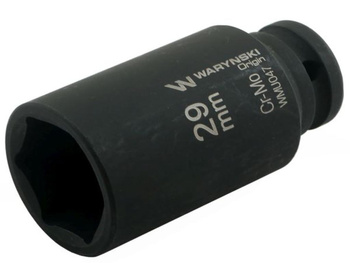 Nasadka udarowa sześciokątna długa 1/2". 29 mm. CrMo. DIN 3129. Waryński
