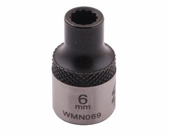 Nasadka dwunastokątna 3/8". 6 mm. CrV50BV30. DIN 3124. Waryński