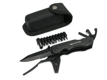 Multitool Czarny 11 narzędzi plus 9 bitów Waryński