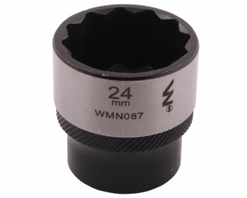 Nasadka dwunastokątna 3/8". 24 mm. CrV50BV30. DIN 3124. Waryński