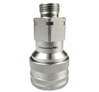 Szybkozłącze hydrauliczne gniazdo M18x1.5 gwint zewnętrzny EURO (9100818G) (ISO 7241-A) Waryński