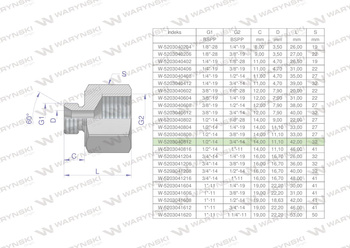 Tulejka różnicowa hydrauliczna calowa AB 1/2"GZ x 3/4"GW BSP Waryński ( sprzedawane po 2 )