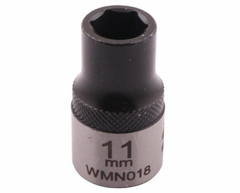 Nasadka sześciokątna 1/2". 11 mm. CrV50BV30. DIN 3124. Waryński