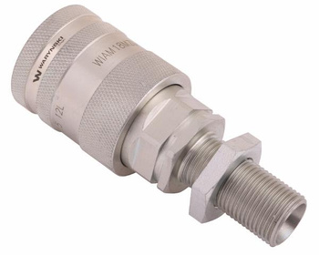 Szybkozłącze hydrauliczne gniazdo long z eliminatorem ciśnienia M18x1.5 gwint zew. EURO PUSH-PULL (9100818GL) (ISO 7241-A) Waryński