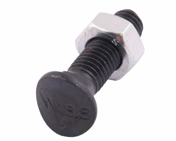 Śruba kpl. redliczkowa półokrągła M10x30 mm kl. 8.8 Waryński ( sprzedawane po 25 )