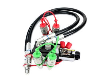 Zestaw hydrauliczny dodatkowej sekcji rozdzielacza z dzielnikiem. szybkozłączami i przewodami 275bar 80l/min Waryński