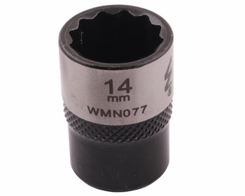 Nasadka dwunastokątna 3/8". 14 mm. CrV50BV30. DIN 3124. Waryński