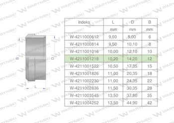 Pierścień zacinający hydrauliczny (DPR12L/S) 12L/12S Waryński ( sprzedawane po 20 )