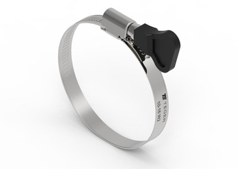 Opaska zaciskowa z pokrętłem 10-16 ślimakowa (obejma W2 - stal nierdzewna) szerkość 9mm TEGER ( sprzedawane po 50 )