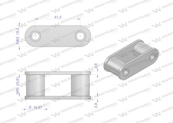 Ogniwo łańcucha CA550 Waryński ( sprzedawane po 5 )