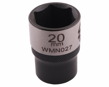 Nasadka sześciokątna 1/2". 20 mm. CrV50BV30. DIN 3124. Waryński