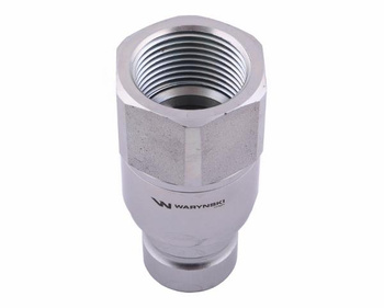 Szybkozłącze hydrauliczne suchoodcinające (rozmiar 3/4) wtyczka G1"BSP gwint wewnętrzny ISO16028 Waryński