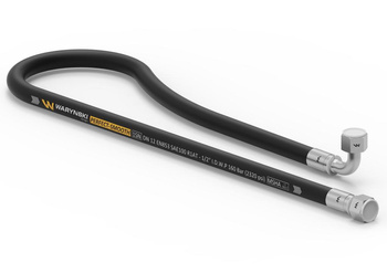 Przewód hydrauliczny gładki z uszczelnieniem - gwint M22x1.5 prosta/90 stopni (kolanko) L-2000mm DN12-1SN (AK-13-2000; P11P12) 16.0MPa Waryński