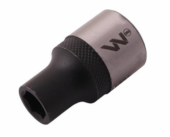 Nasadka sześciokątna 1/2". 9 mm. CrV50BV30. DIN 3124. Waryński