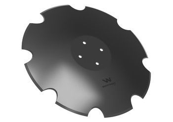 Talerz uzębiony Z-8 fi 510 mocowanie 4/98 grubość 4 stal borowa WARYŃSKI R