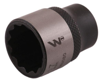 Nasadka dwunastokątna 3/8". 17 mm. CrV50BV30. DIN 3124. Waryński