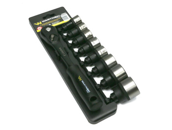 Zestaw L nasadek 1/2 z grzechotką 20 21 22 23 24 27 30 32 mm 9 el Waryński