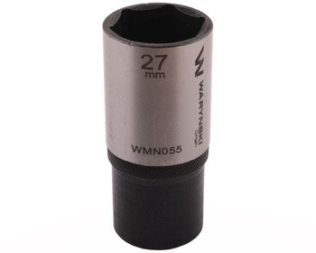 Nasadka sześciokątna 1/2". 27 mm. długa. CrV50BV30. DIN 3124. Waryński