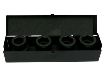 Zestaw nasadek udarowych  1"  4 cz. 27. 30. 32. 33 mm ze stali CrMo  DIN 3129 Waryński